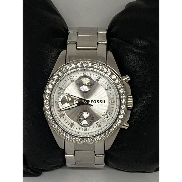 Fossil Decker ES2681 Women Silver Stainless Steel Analog Dial Quartz Watch JK711 - Picture 3 of 12